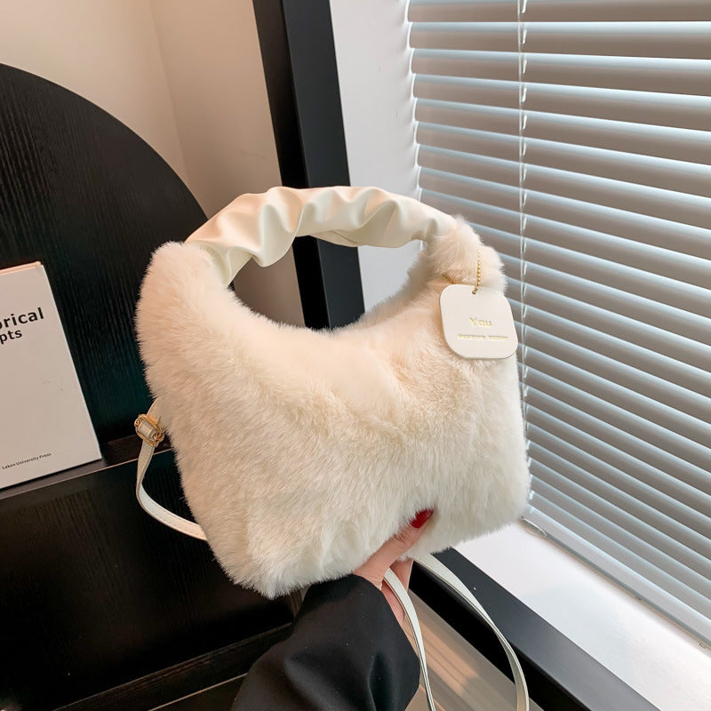 White Maison Élan Plush Tote